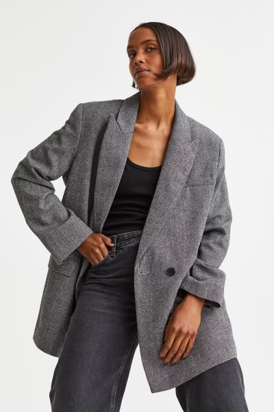 Long Double-breasted Jacket | H&M (US + CA)