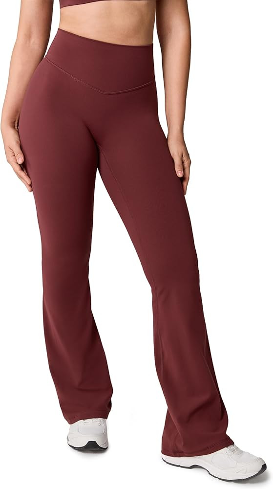 Hugcurve No Front Seam High Waisted Flare Leggings for Women Bootcut Yoga Pants Buttery Soft - 29... | Amazon (US)