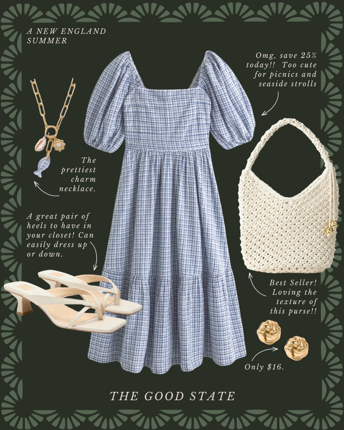 A New England Summer🦞 Save up to 54% today! 

This collection is for all the girlies living their best life as the summertime sunshine warms their face and the sea breeze blows through their hair. This is for the ones dreaming of evening strolls on Nantucket’s cobblestone roads and endless hydrangeas all around. For the ladies who love all things gingham, a lightweight sweater and all the classic stripes. For the ones who enjoy sailing in Newport, a picnic on the Cape Cod seashore and happy hour in Martha’s Vineyard. This collection is for you🦞 ⚓️ 🧺

Ootd, outfit idea, style tip, classic style, timeless style striped sweater, quince, J.Crew, J.Crew, factory, target, target fashion, target style, Walmart, Anthropologie, Anthro, Madewell, white dress, spring dress, summer dress, spring fashion, summer fashion, vacation, outfit, Memorial Day sale, Memorial Day, outfit, Fourth of July, outfit, red, white, and blue outfit, gingham dress, quilt dress, organic skin, care, pearl, jewelry, Abercrombie, and Fitch, Tuckernuck, Madewell, H&M, Amazon, Amazon style, farmers market outfit, sissy light hat, dolce vita, women’s shoes, raffia bags, wedding guest dress, graduation dress, wedding guest, Lauren England, the good state

#LTKSaleAlert #LTKFindsUnder50 #LTKStyleTip