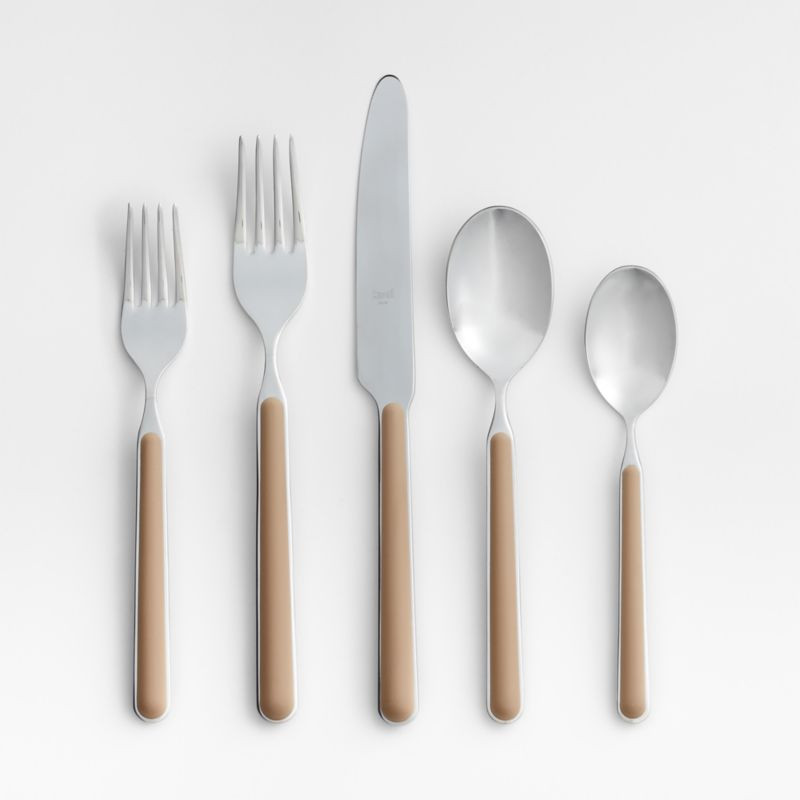 Mepra Fantasia Natural 5-Piece Placesetting | Crate & Barrel | Crate & Barrel