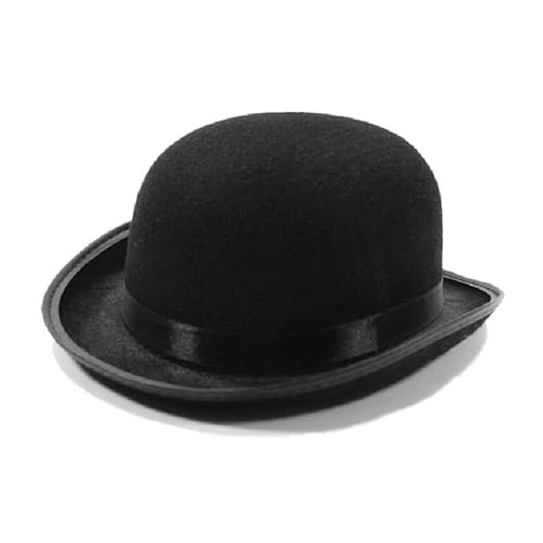 COLLECT PRESENT Classic Black Derby Hat for Adult – Vintage Bowler Hat for Costume Parties, Theater, Dress-Up, Halloween, Cosplay, and Formal Events | Amazon (US)