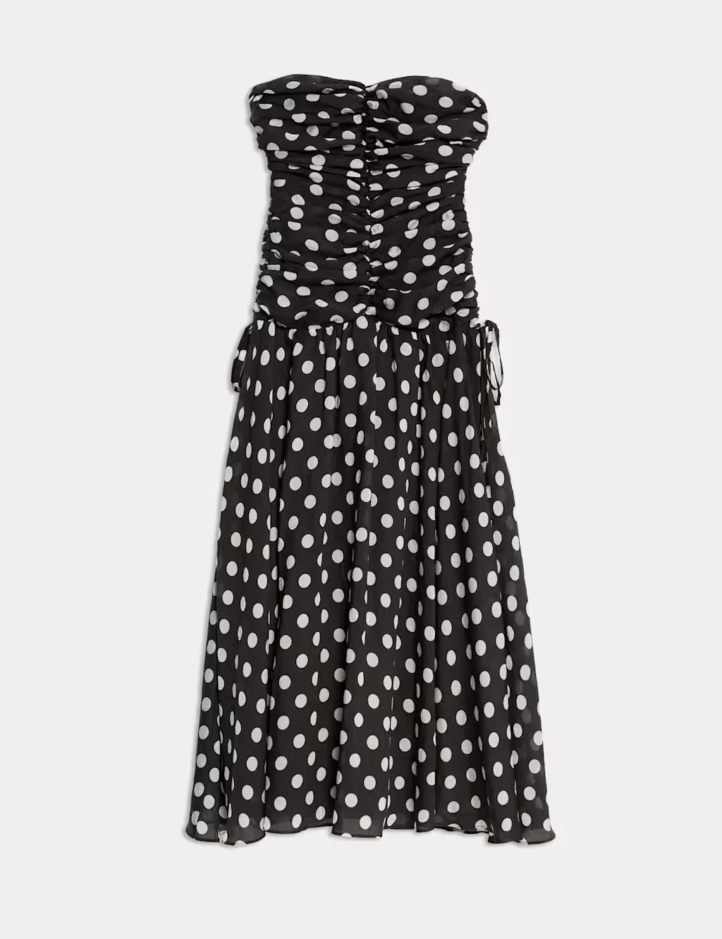 Lyocell Rich Polka Dot Sweetheart Neckline Maxi Waisted Dress | Marks & Spencer (UK)