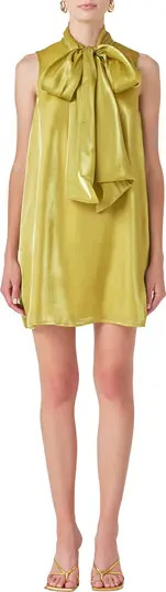 Endless Rose Bow Neck Organza Minidress | Nordstrom | Nordstrom