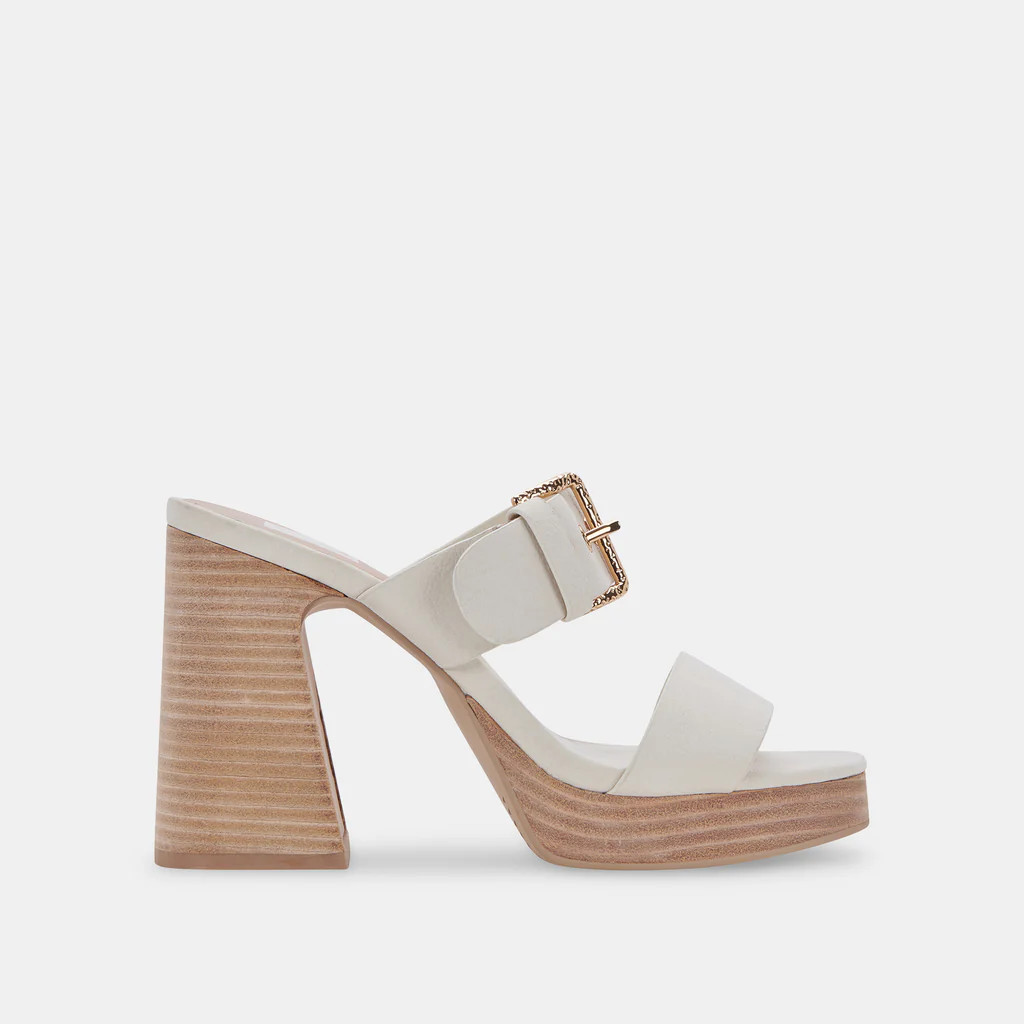 LANDRY HEELS IVORY NUBUCK | DolceVita.com