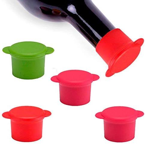 Vitrix Kitchenware Silicone Wine Bottle Caps - Set of 5 Reusable and Unbreakable Sealer Covers - ... | Amazon (US)