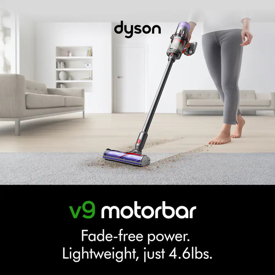 Dyson - Limited Edition V9 Motorbar Cordless Vacuum Cleaner - Sprayed Dark Nickel / Gloss Nickel | Best Buy U.S.