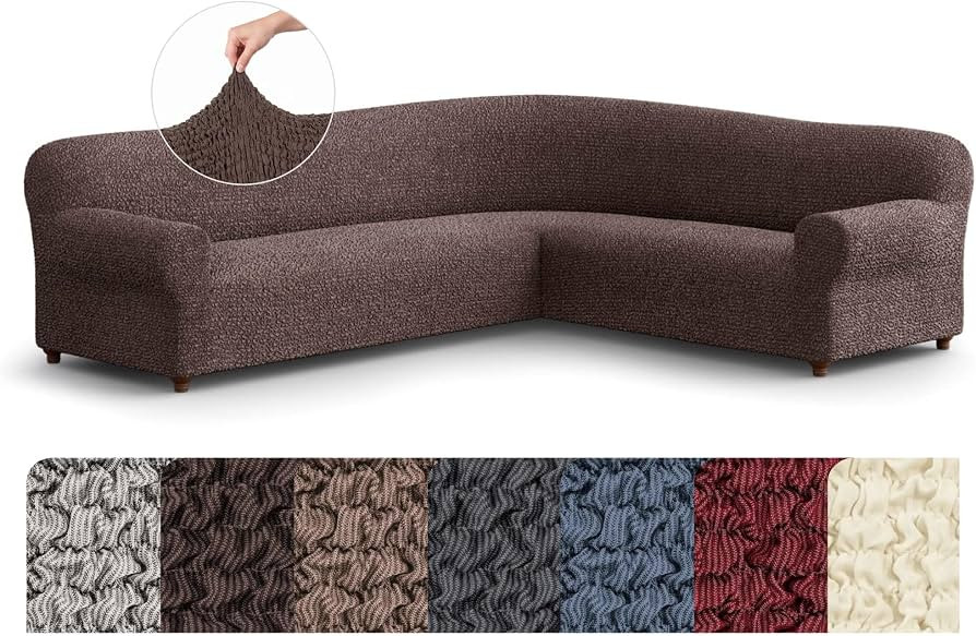 PAULATO BY GA.I.CO. Corner Sectional Couch Cover - Extra Large L-Shape Couch Slipcover - Washable... | Amazon (US)