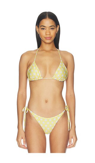 PEIXOTO Fifi Bikini Top in Yellow. - size L | Revolve Clothing (Global)