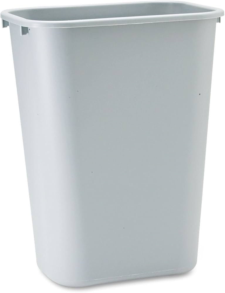 Rubbermaid Commercial Products Fg295700Gray Plastic Resin Deskside Wastebasket, 10 Gallon/41 Quar... | Amazon (US)