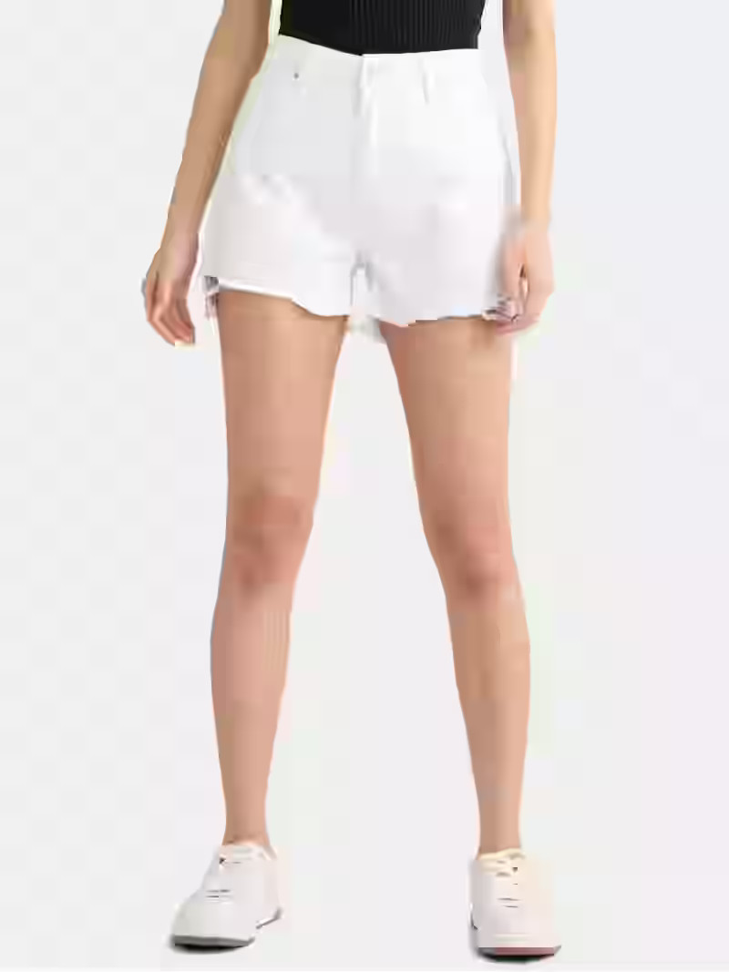 Time and Tru Women's High Rise Denim Short, 4" Inseam, Sizes 2-20 | Walmart (US)