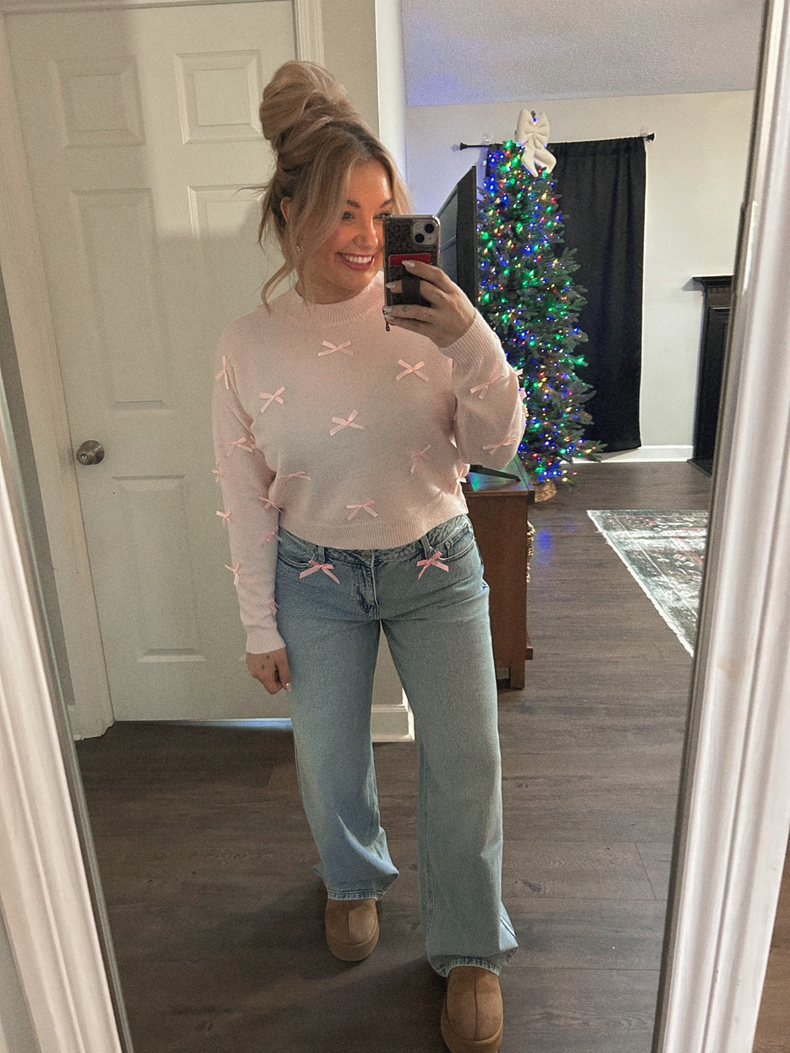 Walmart head to toe!!! 😍🎀✨ How stinkin’ cute are the bows!!! 

#LTKSeasonal #LTKMidsize #LTKHoliday