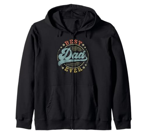 Best Dad Ever Father's Day Dad Gifts Vintage Emblem Zip Hoodie | Amazon (US)