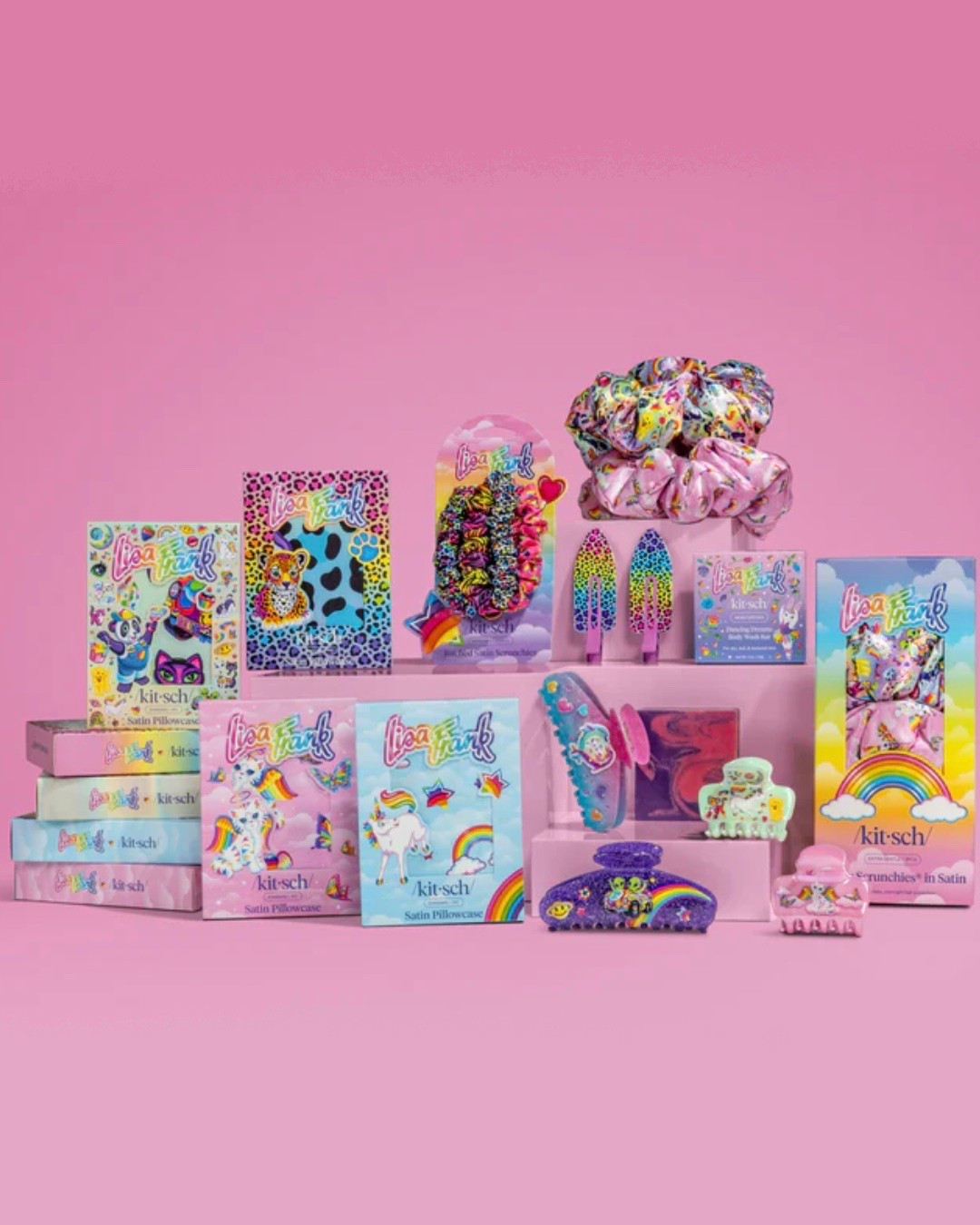 Lisa Frank x Kitsch hair accessories, silk pillows, collector bundles, and more!

#LTKmomlife #LTKselfcare #LTKKids