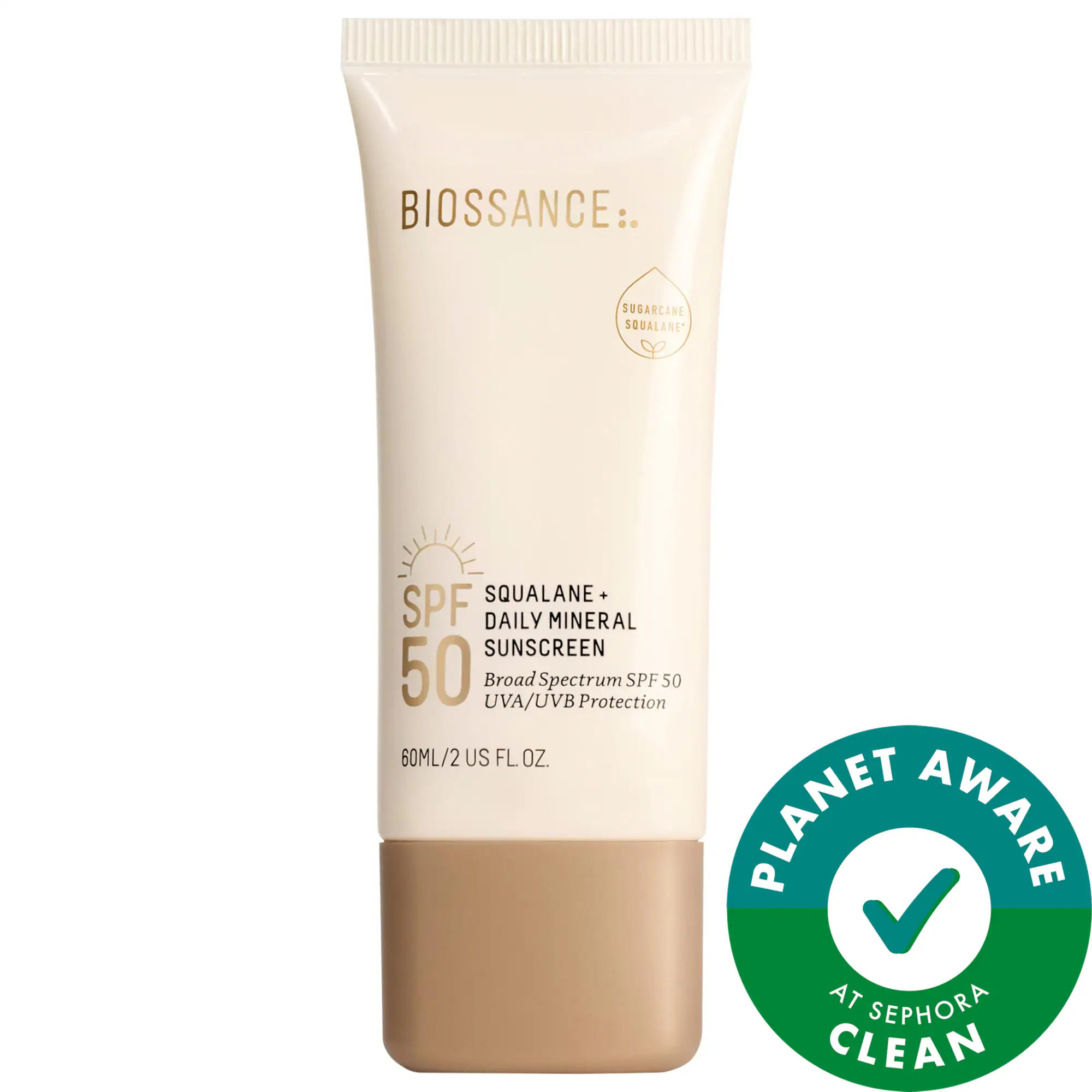 Biossance Daily Hydration Mineral Face Sunscreen SPF 50 + Squalane 2.0 oz/60 ml | Sephora (US)