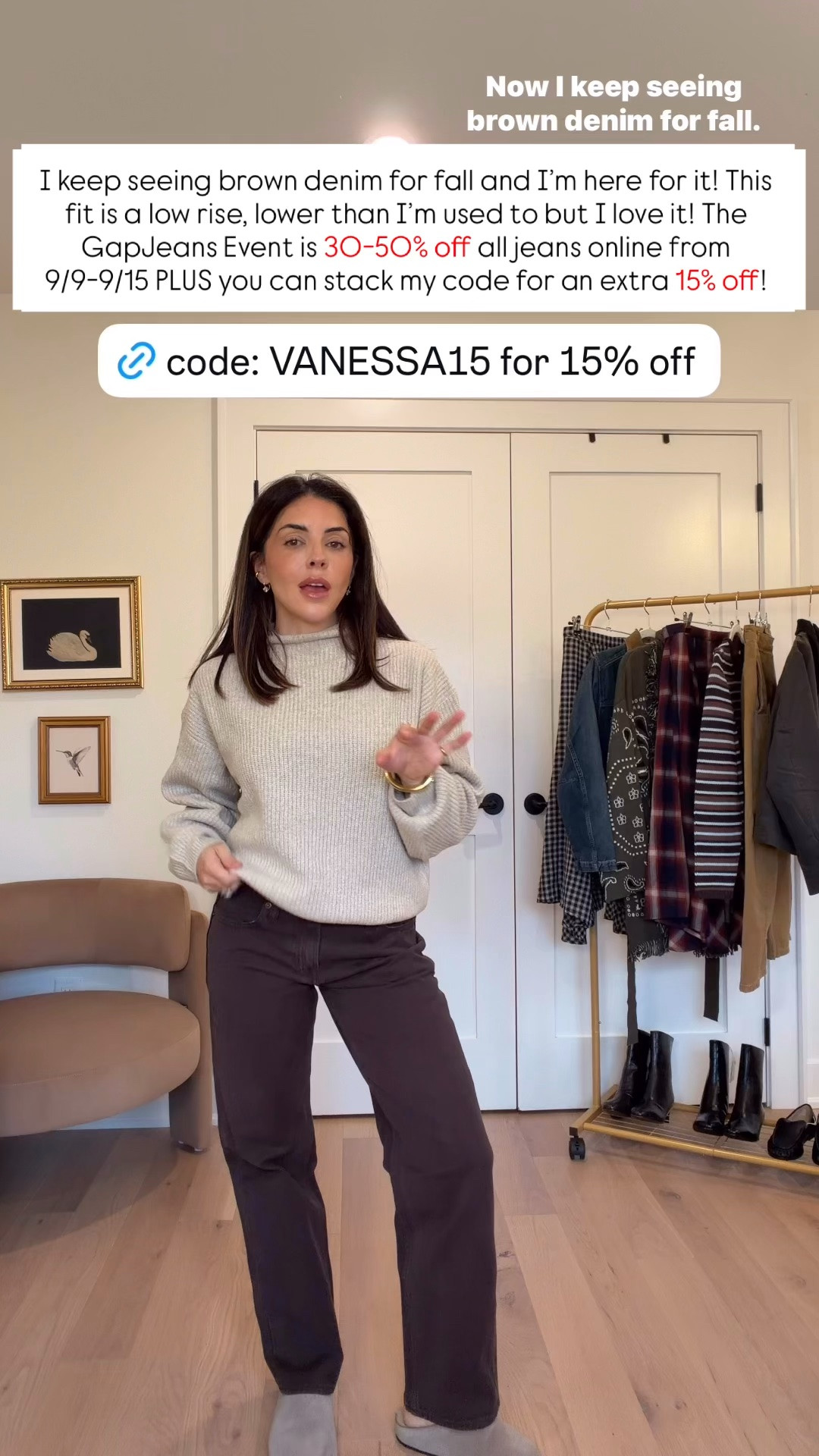 I think I just did my favourite @gap order of the year! GapJeans Event: 30-50% off All Jeans Online 9/9-9/15 PLUS you can stack my code for an extra 15% off! CODE: VANESSA15

Sweater - small petite 
Jeans - 25 petite 

#howyouweargap #gappartner

#LTKcanada #LTKfall #LTKsale