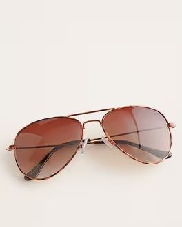 Leopard-Print Aviator Sunglasses | Chico's