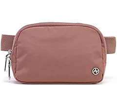 Black Belt Bag with Adjustable Strap, Pander Nylon Mini Fanny Pack for Outdoors Workout Traveling... | Amazon (US)