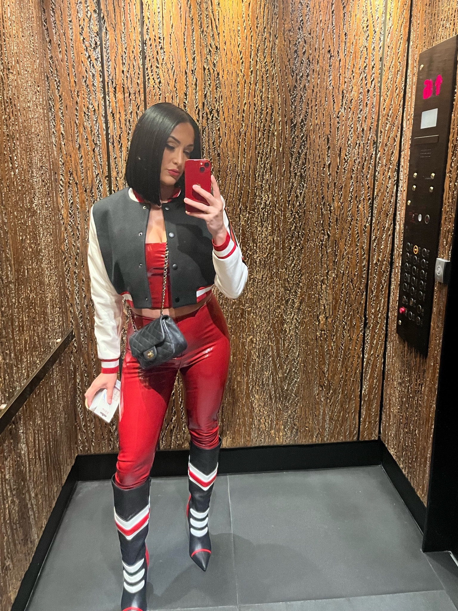 Alice and Olivia jacket
Commando red outfit 
Steve Madden boots 

#LTKstyletip