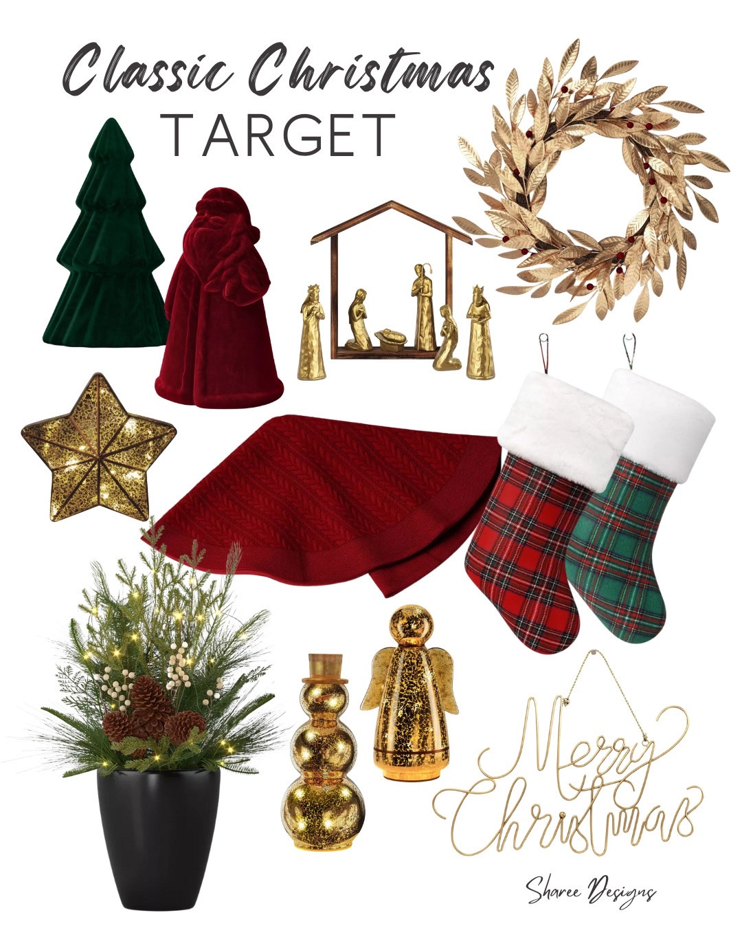 Create a timeless holiday look with classic Christmas decor from Target! From wreaths and garlands to ornaments and cozy accents, these pieces bring warmth and tradition to your home. Perfect for a cozy, nostalgic holiday vibe that never goes out of style. Classic Christmas, Target finds, holiday decor, traditional holiday styling, festive home, seasonal decorations, timeless Christmas decor, cozy holiday essentials.

#LTKHome #LTKSeasonal #LTKHoliday