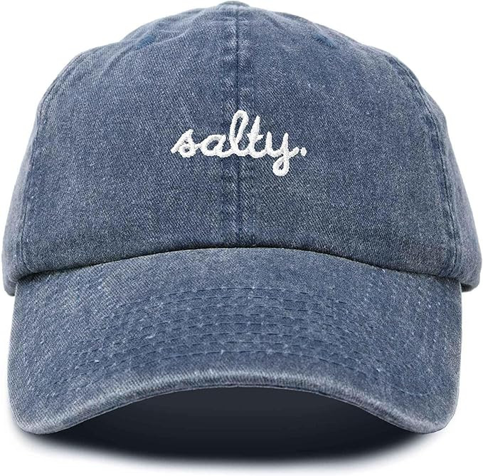 DALIX Salty Embroidered Cotton Beach Baseball Cap Adjustable Dad Hat Womens | Amazon (US)