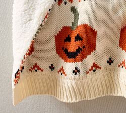 Halloween Fair Isle Knit Jacquard Throw | Pottery Barn (US)
