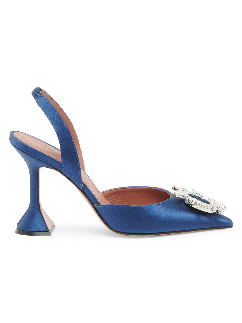 Women's Begum 95MM Satin Slingback Pumps - Satin Navy - Size 12 | Saks Fifth Avenue