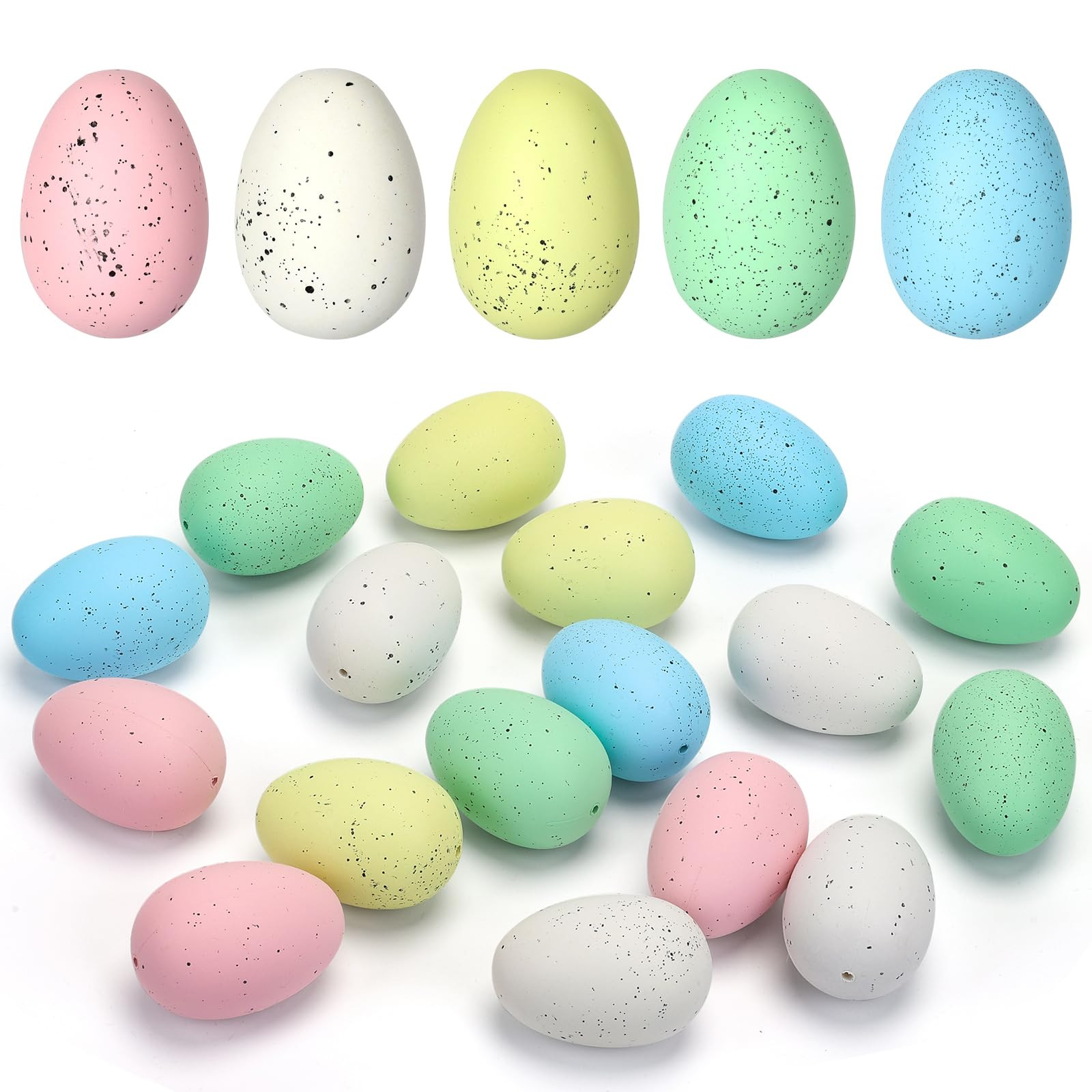 Easter Speckled Eggs 2.4" in Plastic Speckled Eggs,Assorted Speckled Pastel Eggs in Gift Box, Set... | Amazon (US)