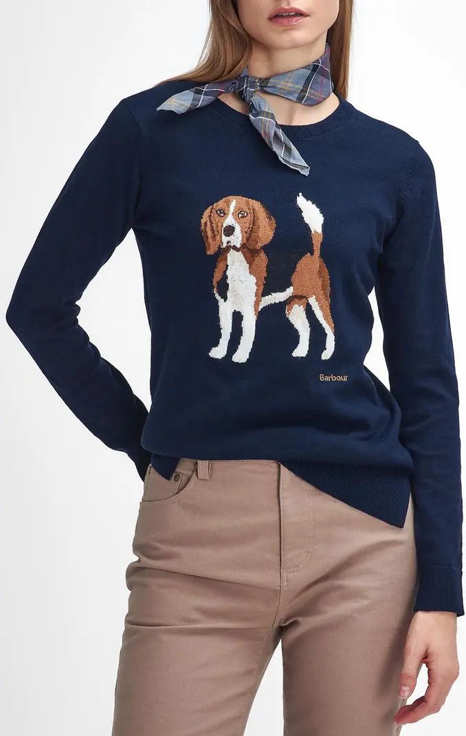 Barbour Fareham Beagle Cotton & Cashmere Sweater | Nordstrom | Nordstrom