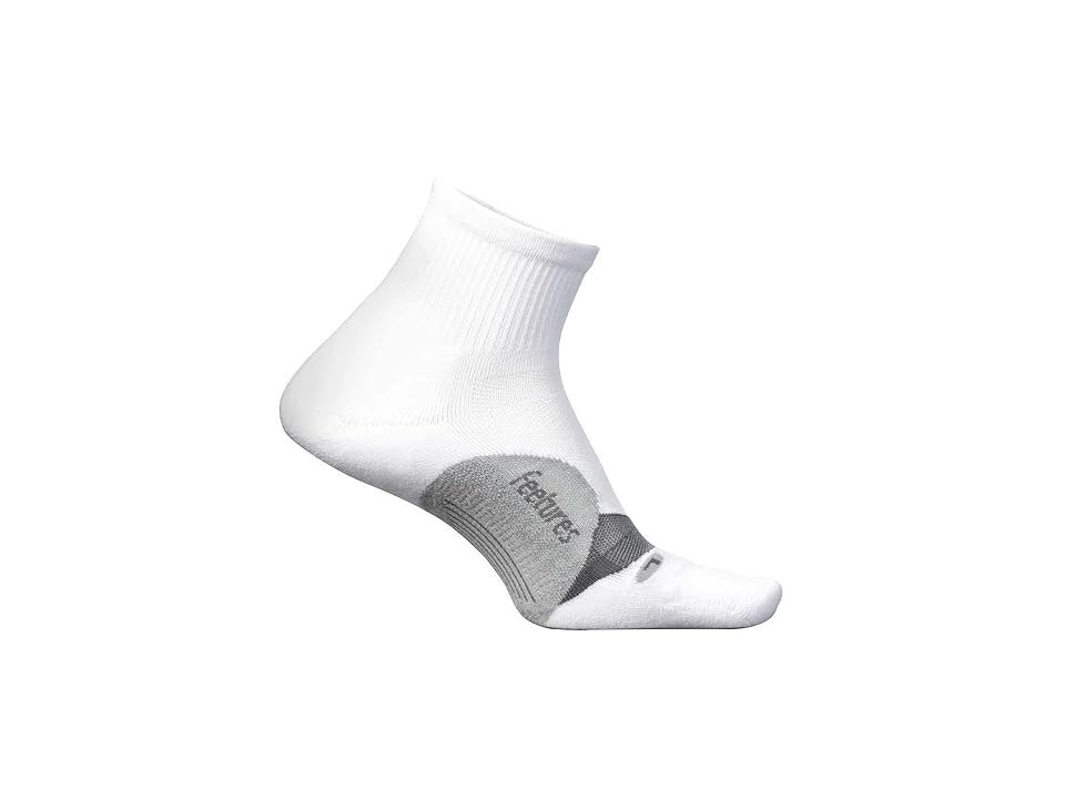 Feetures Elite Light Cushion Quarter Crew Cut Socks Shoes White 1 : MD (US Men's Shoe 6-8.5 - Women's Shoe 7-9.5), Spandex/Nylon | Zappos