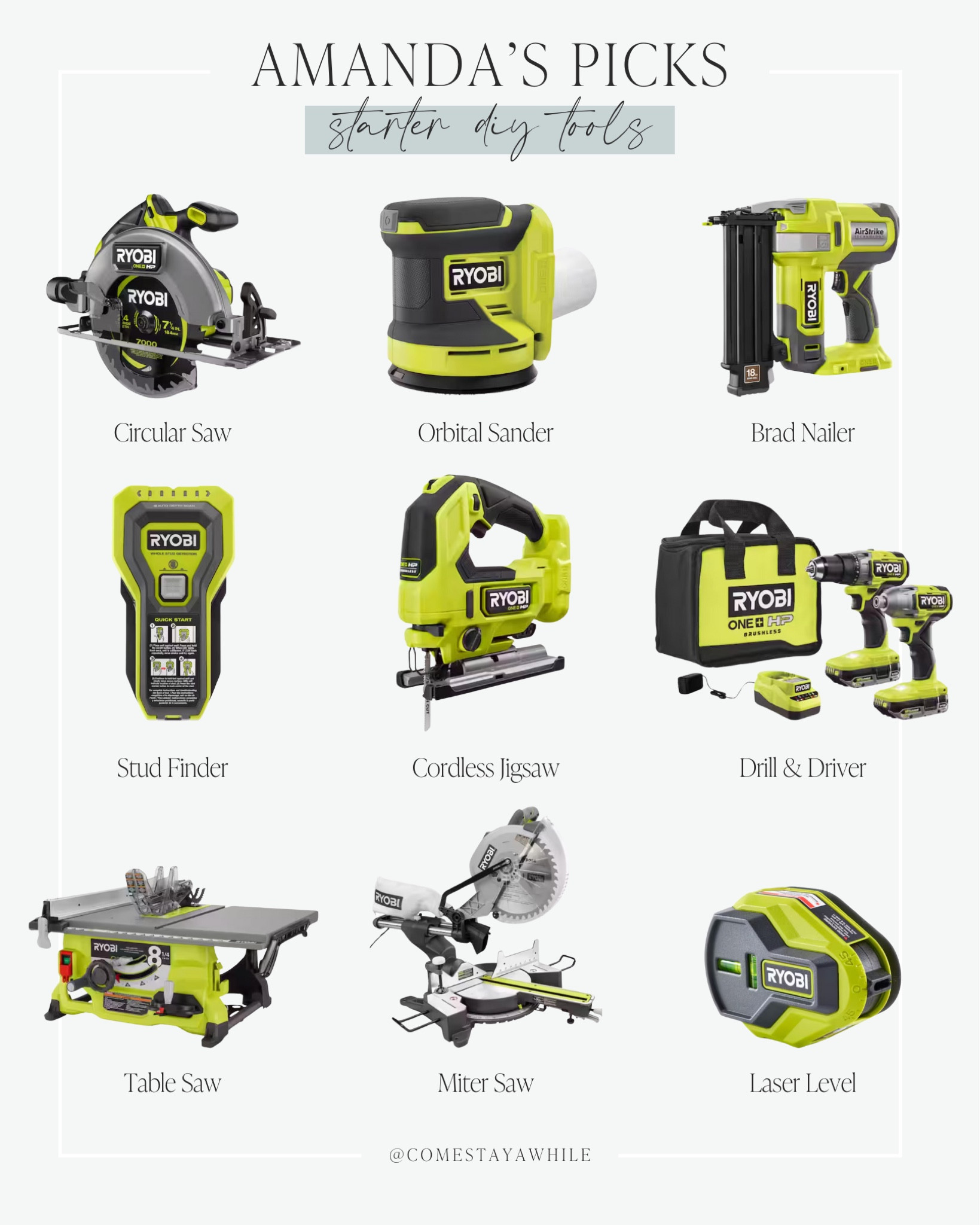 My top must have starter tools for beginner DIYers! Available @homedepot 🙌🏼 cordless power tools, DIY projects, Come Stay Awhile, Amanda Vernaci