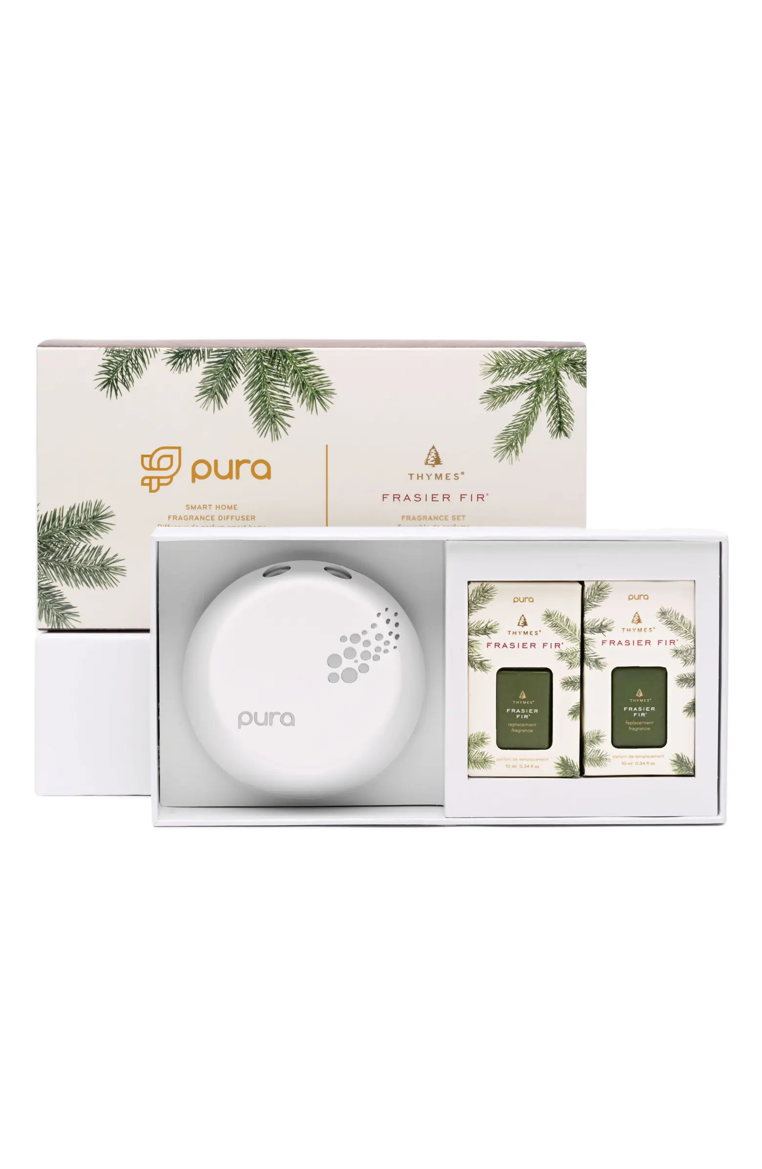x Thymes Frasier Fir Pura 4 Smart Diffuser & Fragrance Set | Nordstrom