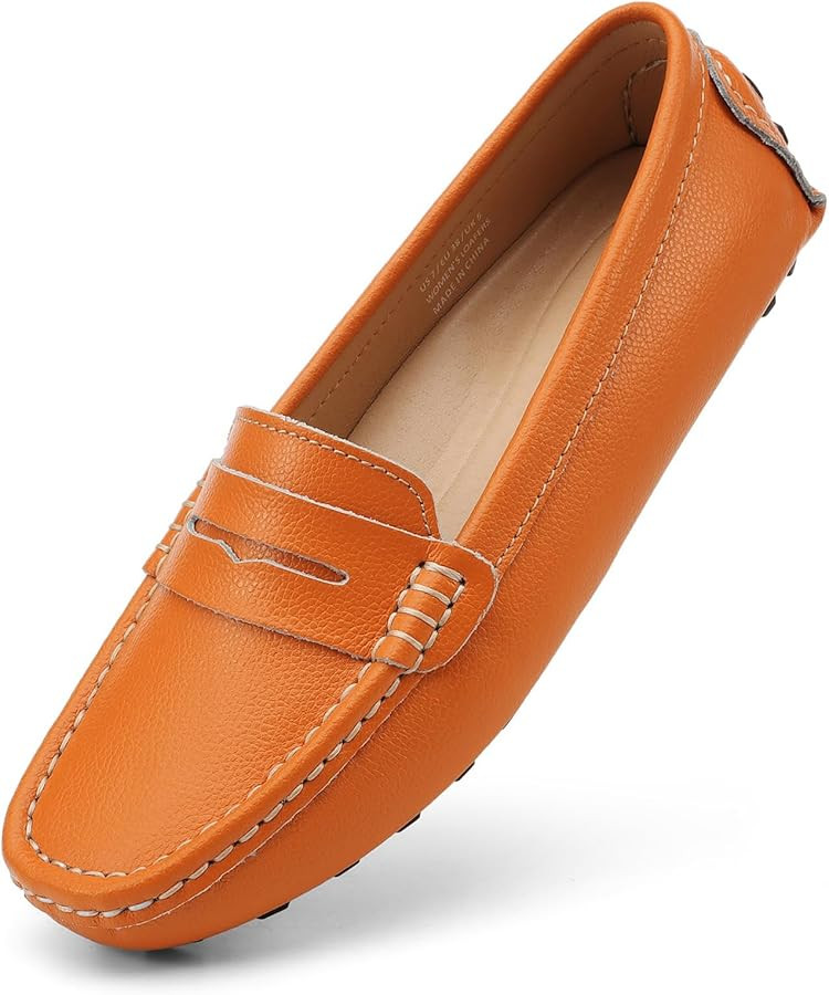 Artisure Women's Classic Comfort Leather Penny Loafers Casual Slip-Ons Lightweight Walking Flats ... | Amazon (US)