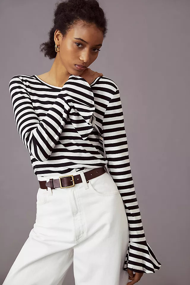 Maeve Flouncy Top | Anthropologie (US)