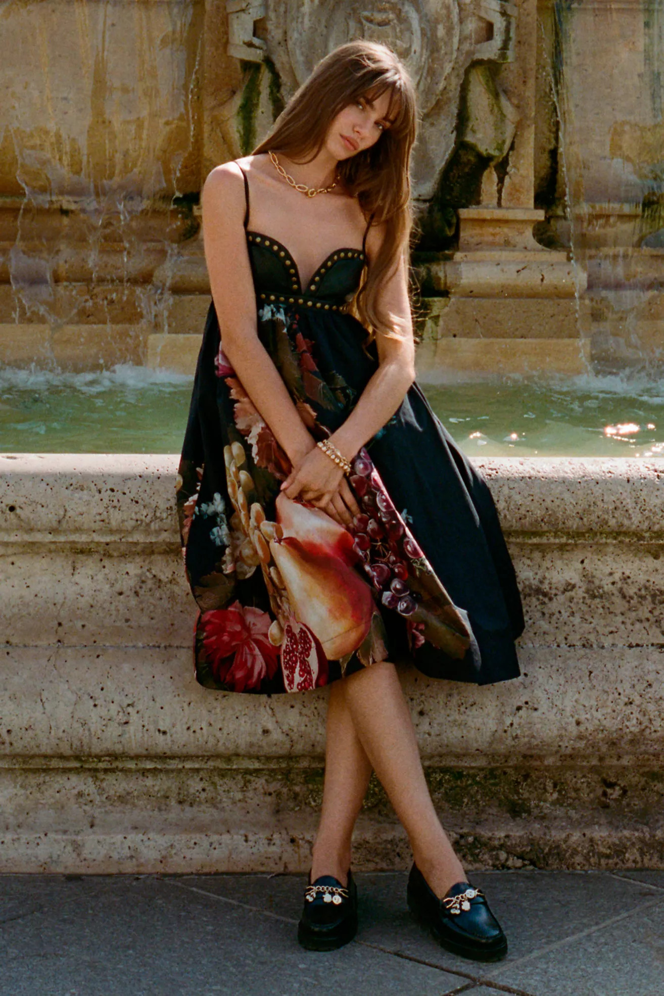 Maeve Twofer Faux-Leather Babydoll Dress | Anthropologie (US)