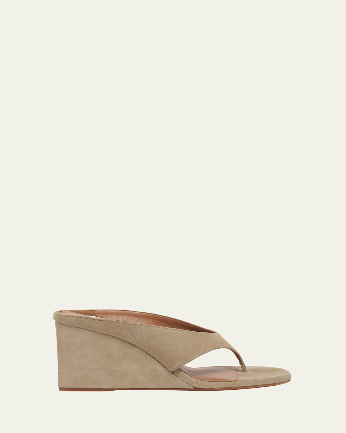 Suede Wedge Thong Sandals | Bergdorf Goodman