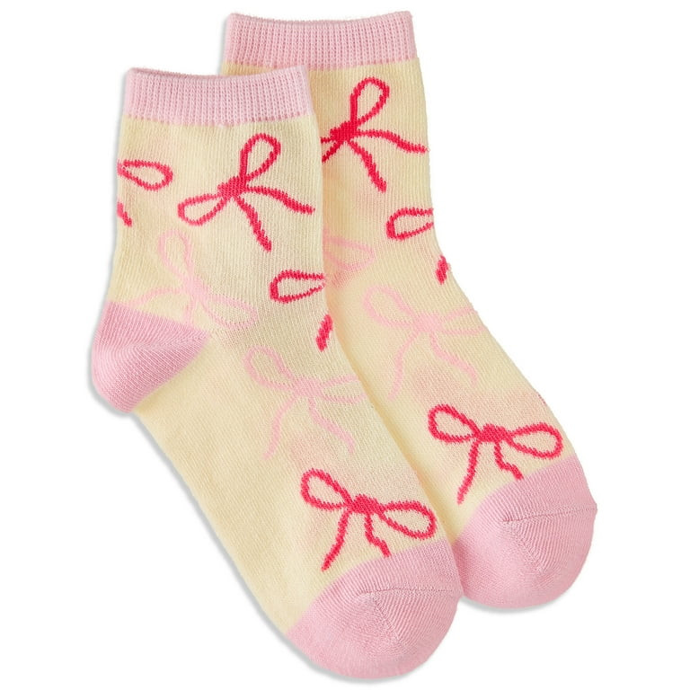 Bow Socks for Kids, Pink, Size 7-8.5, Easter by Way To Celebrate | Walmart (US)