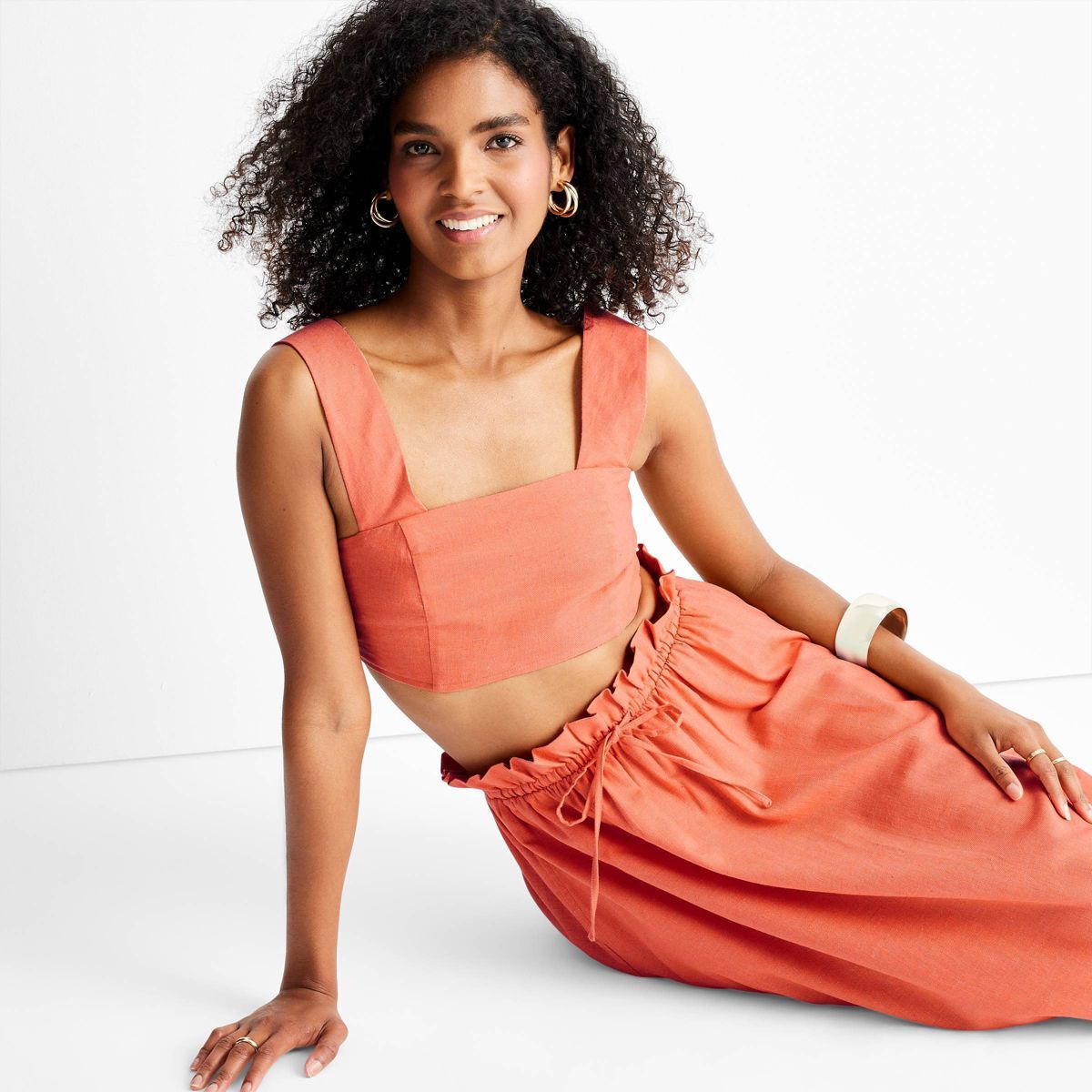 Women's Linen Tie-Front Maxi Skirt - Future Collective™ with Jenny K. Lopez | Target