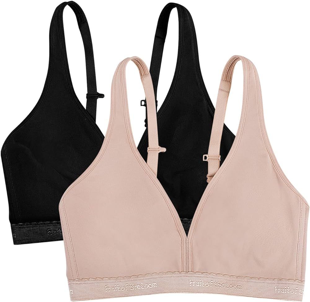 Fruit of the Loom Women's Wirefree Cotton Bralette Available in Multi Packs | Amazon (US)