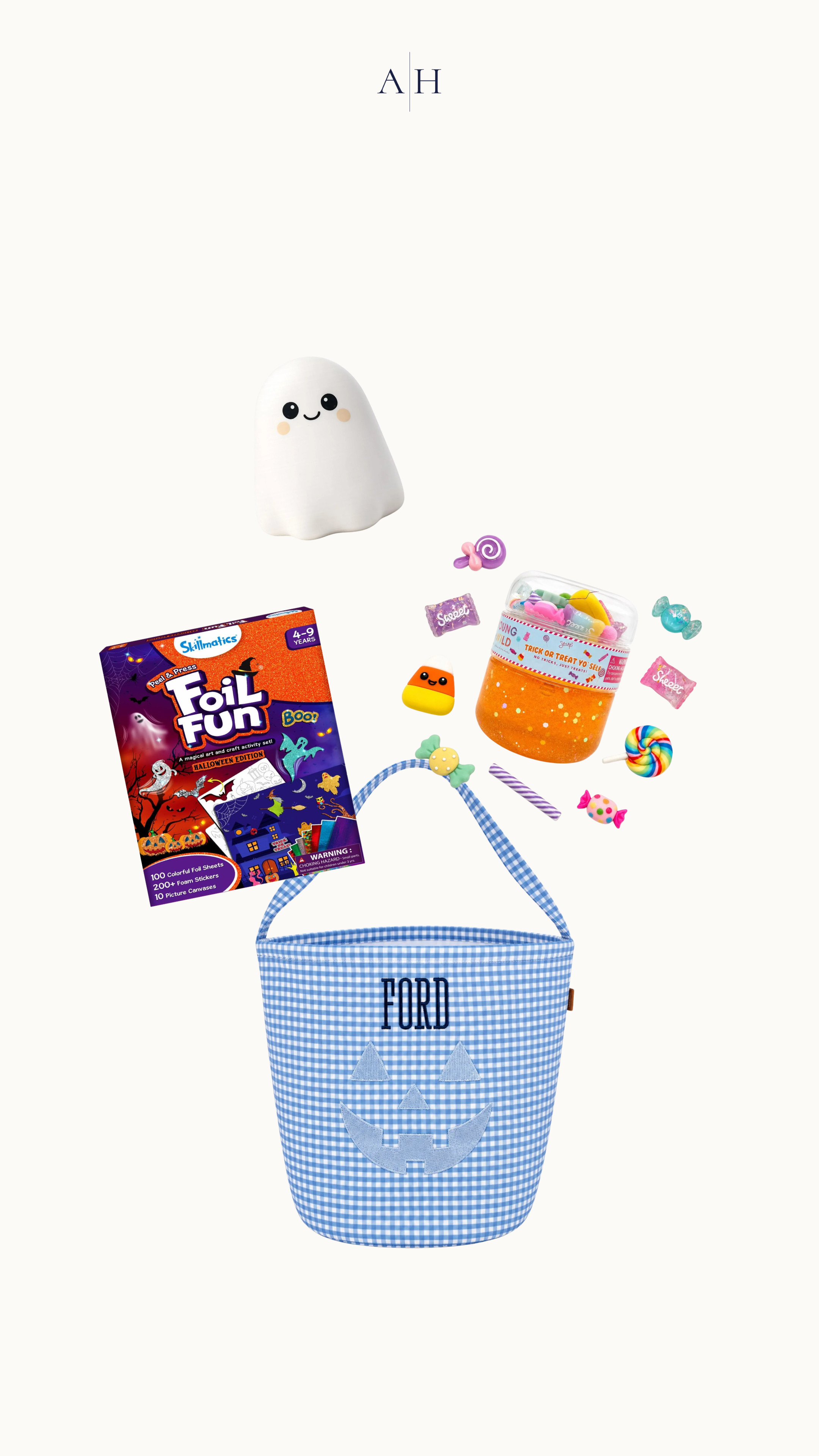 foil art craft // ghost squishy toy // sensory dough toy // blue pumpkin basket  

 #LTKKids