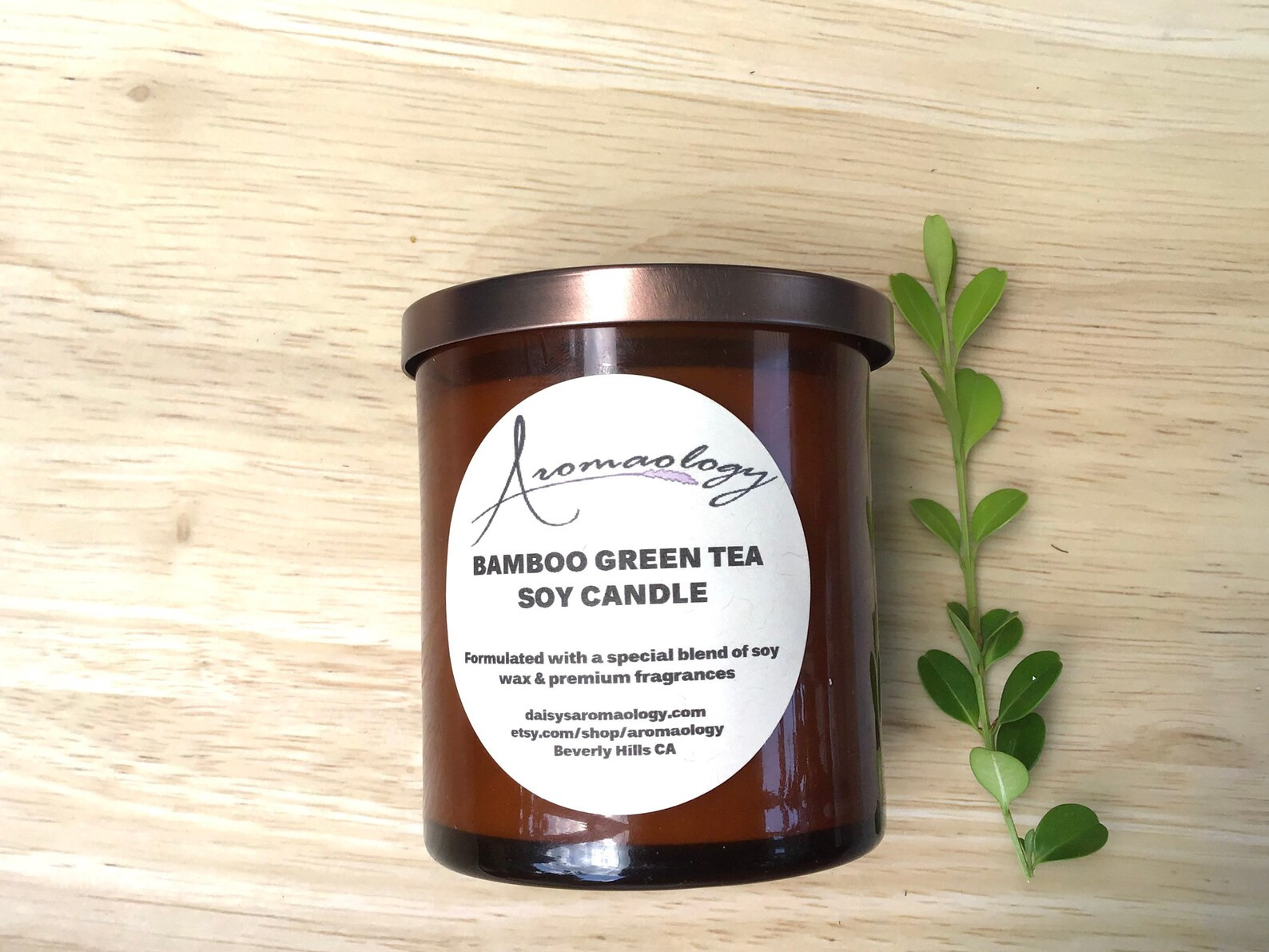 Bamboo Green Tea Soy Candle, Natural Candle, Spa Soy Candle, Soy Wax Candle  - 12oz Soy Candle, G... | Etsy (US)