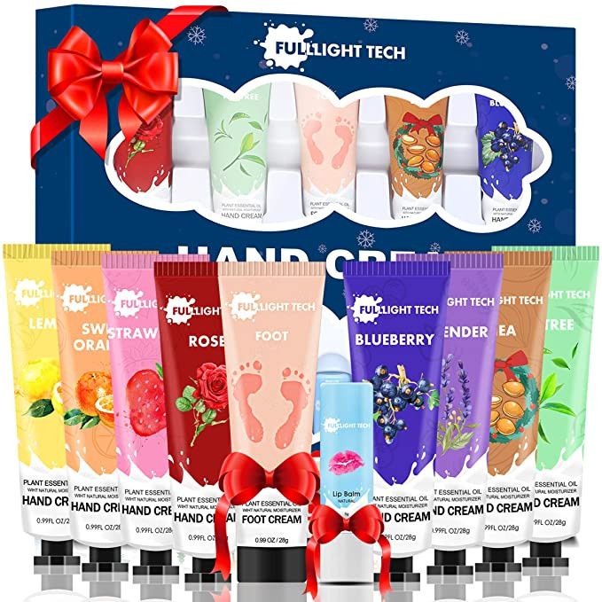 Amazon.com : Hand Cream Gift Set 10 Packs w/Foot Cream & Lip Balm Moisturizing Hand Lotion w/Shea... | Amazon (US)