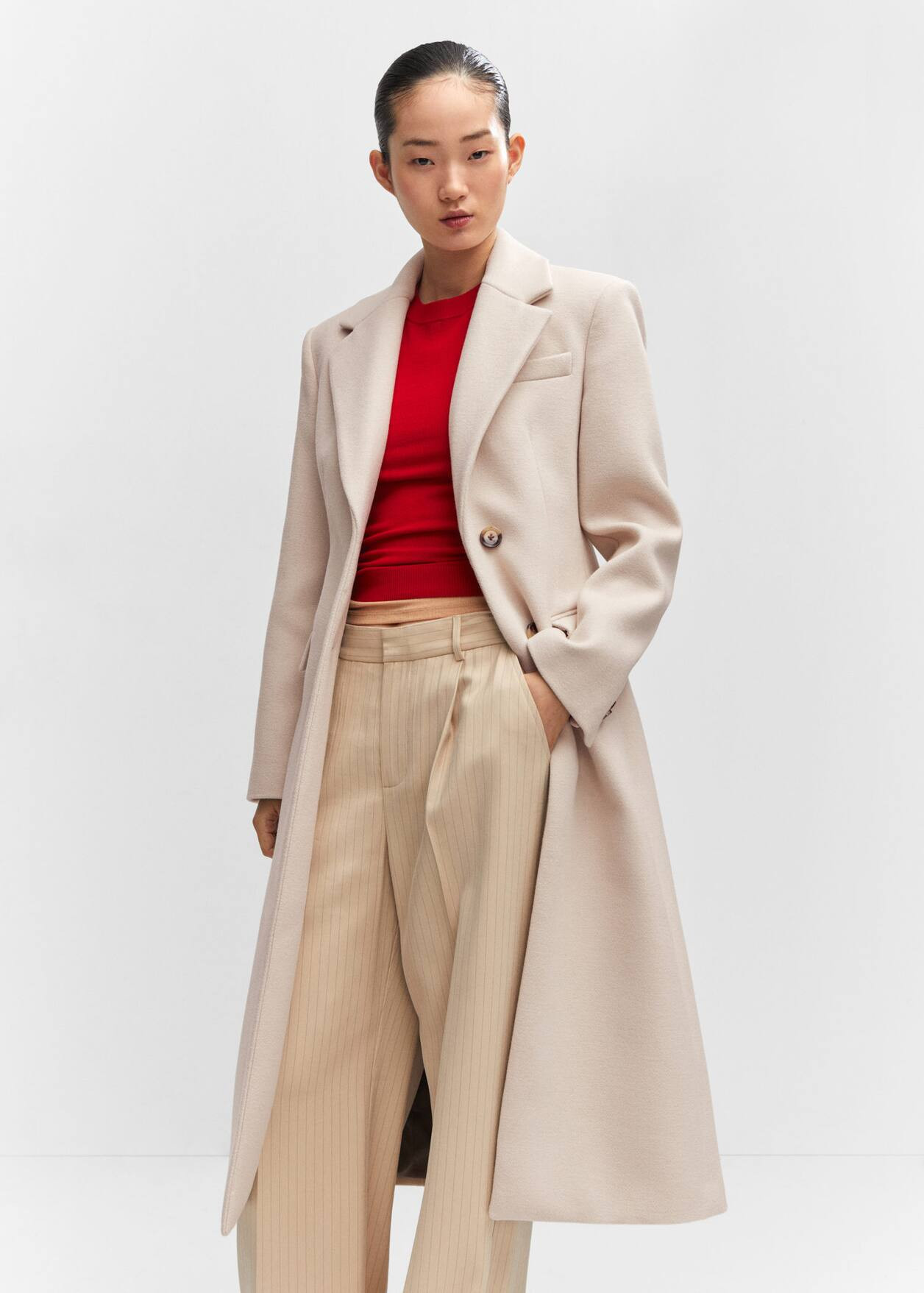 Wool overcoat -  Women | Mango USA | MANGO (US)