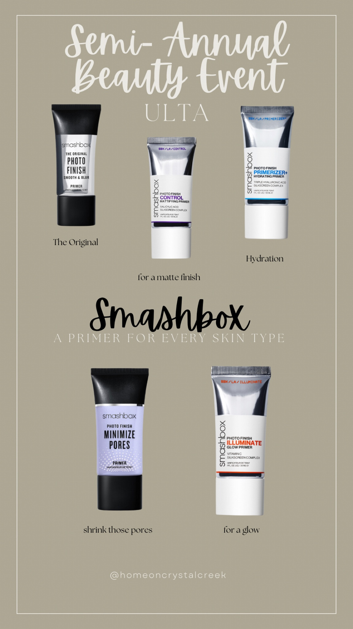 SALE ‼️ Smashbox primers 50% off today!! 

Shop the links below 👇🏻 

#ultabeautyevent
#primer
#sale

#LTKbeauty #LTKsalealert #LTKfindsunder50