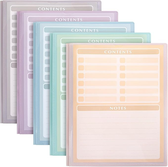 Mr. Pen- Plastic Folders with Clear Front Pocket, 5 pcs, Pastel Colors, Pocket Folders, Plastic F... | Amazon (US)