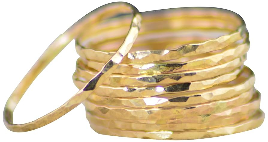 Super Thin 14k Gold Filled Stackable Rings (sold per ring) | Amazon (US)