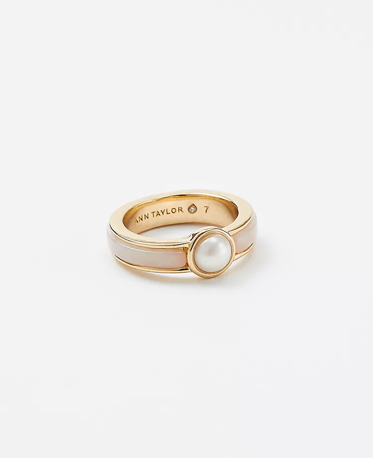 Pearlized Half Dome Ring | Ann Taylor | Ann Taylor (US)