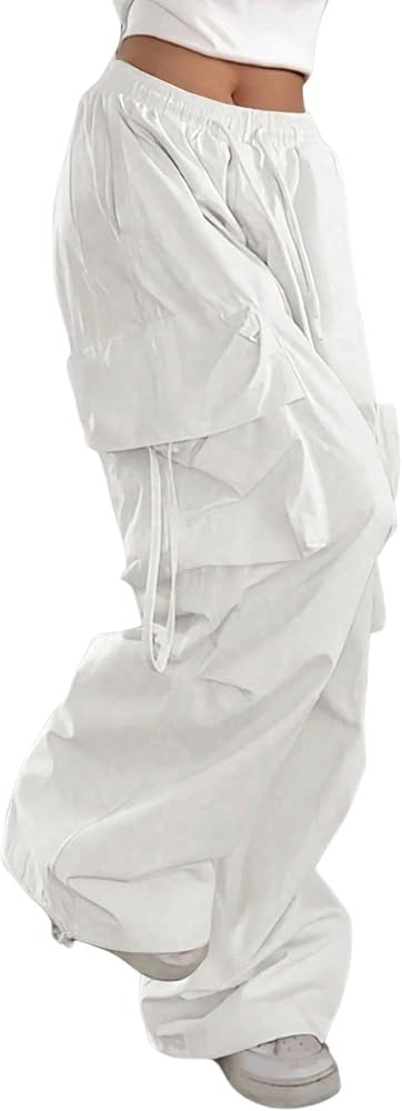 GORGLITTER Women's Parachute Baggy Hiking Wide Leg Track Cargo Pants | Amazon (US)