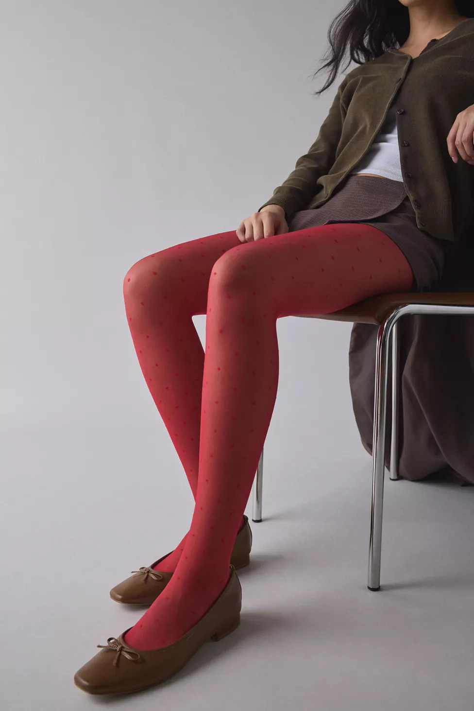 Mini Polka Dot Semi-Sheer Tights | Urban Outfitters (US and RoW)