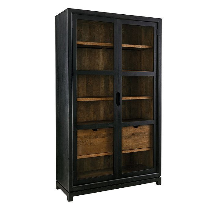 Lavella Pantry Kitchen Glass Door Storage Cabinet with 2 Drawers | Ballard Designs, Inc.