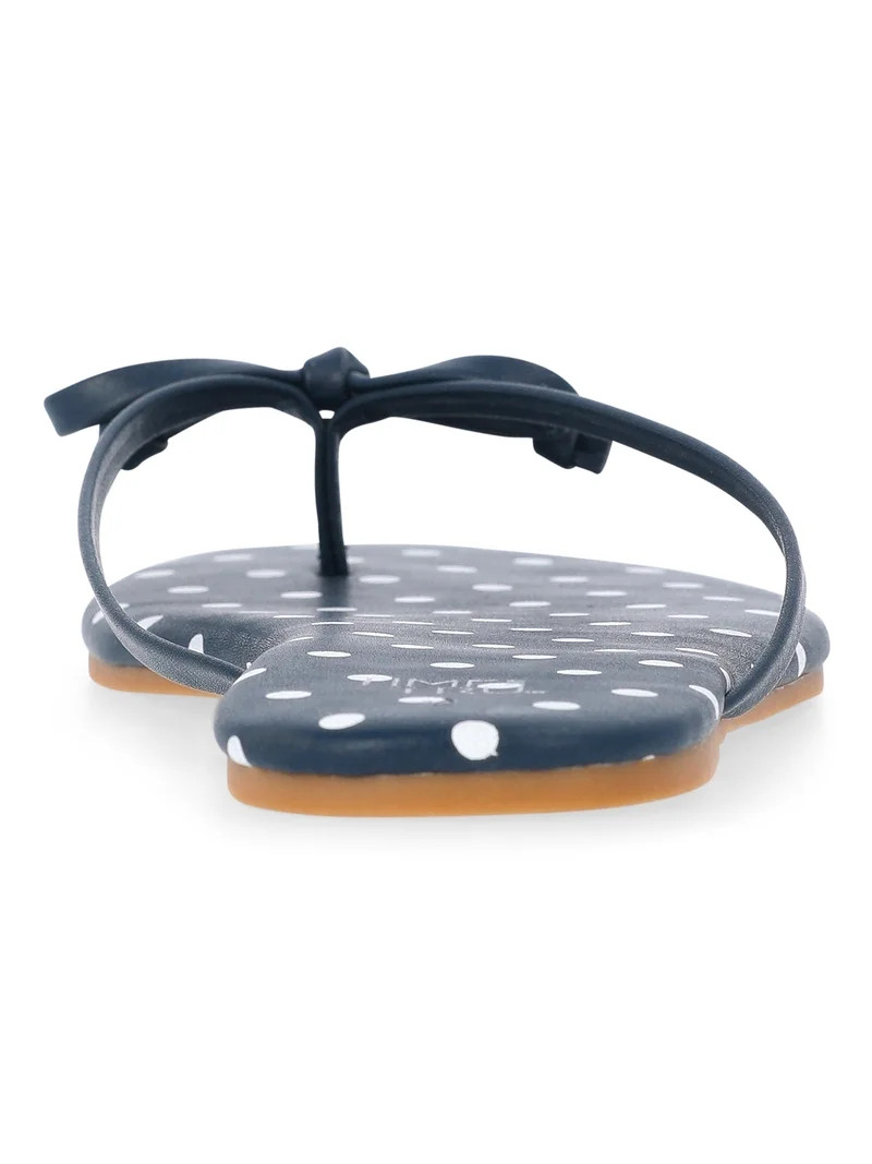 Time and Tru Women's Barely There Bow Thong Sandals | Walmart (US)